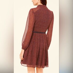 MICHAEL Michael Kors Burgundy Long Sleeve Dress